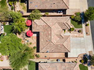 View from above of property