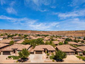 Aerial view of residential area