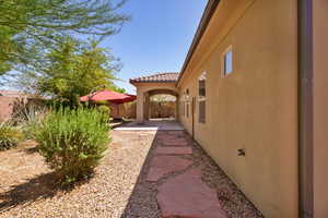 View of yard with a patio area