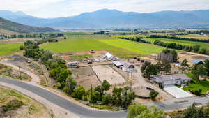 View of rural area with a mountainous background