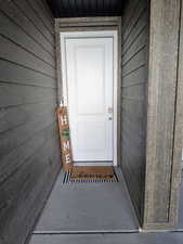 View of exterior entry