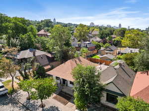Aerial view of residential area