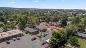Aerial view of residential area