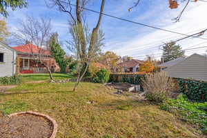 View of yard with a garden