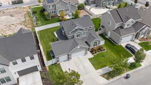 Aerial view of residential area
