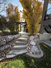 View of community with stairs