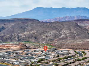 Mountain view with nearby suburban area