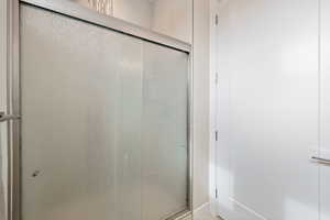 Bathroom with a shower stall