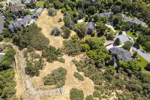 Aerial view of residential area