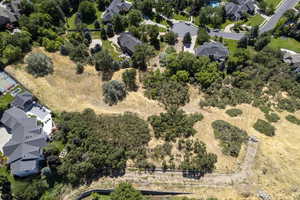 Aerial view of residential area