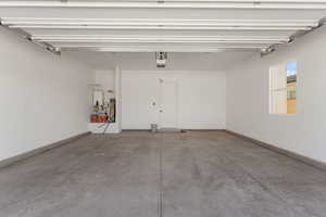 Garage with baseboards