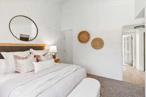 2nd bedroom with separate exterior entrance and vaulted ceilings