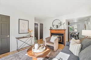 Living room with gas fireplace