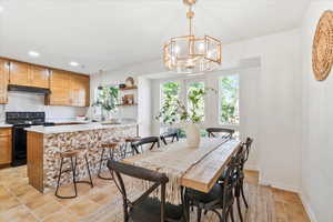 Kitchen and dining area
