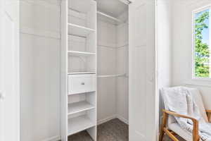 2nd bedroom with separate exterior entrance and vaulted ceilings