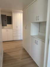 Lots of cabinets for storage