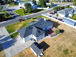 Aerial view of residential area