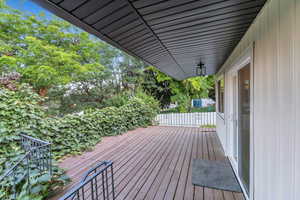 View of wooden terrace