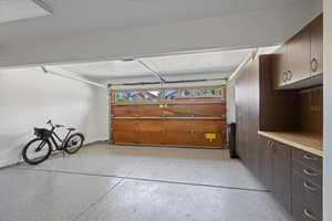 Garage with baseboards