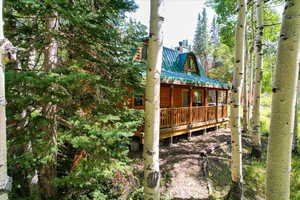 View of yard featuring a porch