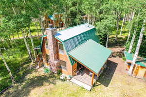 View from above of property