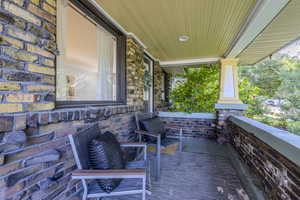 View of covered porch