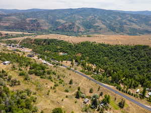 Mountain view with rural landscape