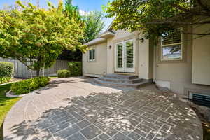 View of patio with french doors