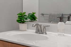 Bathroom view of vanity