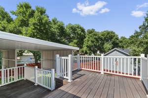Deck off of Kitchen/dining area