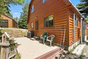 View of property exterior with a patio area