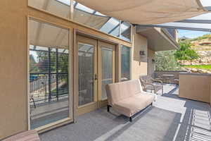 View of front balcony