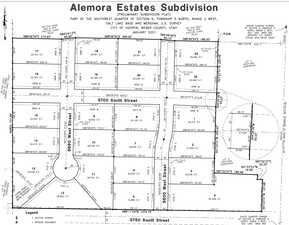 Map showing property parcels