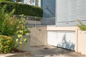 Garage with driveway