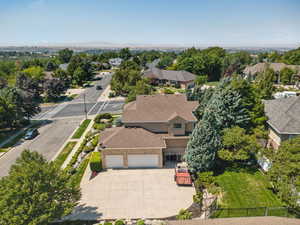 Aerial view of residential area