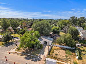Aerial view of residential area