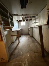 View of basement room