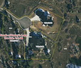 Aerial view of property's location featuring property boundaries highlighted