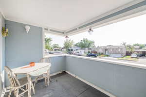 Balcony with a residential view