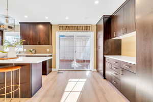 Large sliding door to patio area