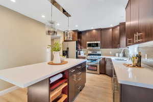 Large island in kitchen