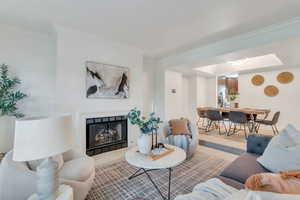 Step-down living room