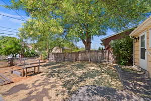 View of yard featuring a vegetable garden