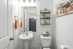 Half bath with toilet