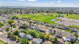 Aerial view of residential area