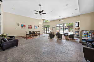 Common area featuring a high ceiling