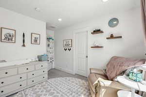 Large second bedroom with walk in closet