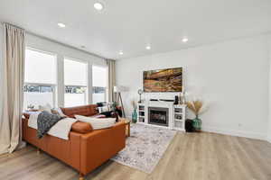 Huge windows with Designer Ceiling to floor curtains , Rods and black out shades