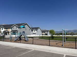 View of community  Playground and mountain views