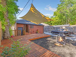 Back yard entertaining space
